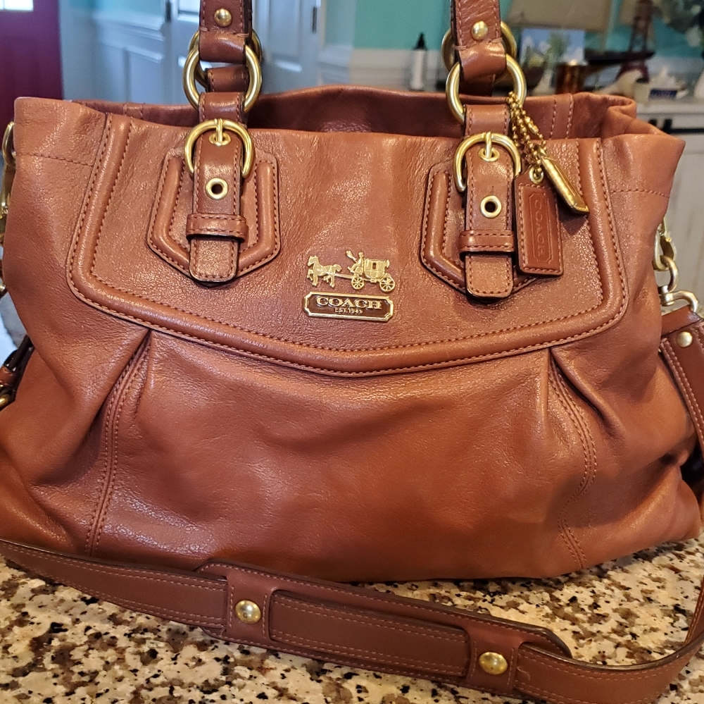 SOLD Leather Coach Shoulder Bag